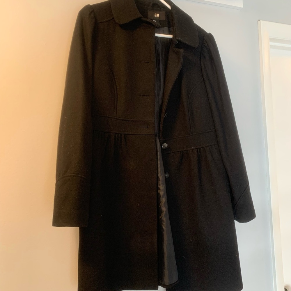 H&M Black Pea Coat